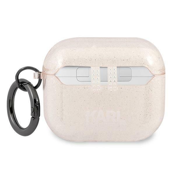 Karl Lagerfeld Etui AirPods 3 Złoty/Glitter - Kolekcja Karl`s Head