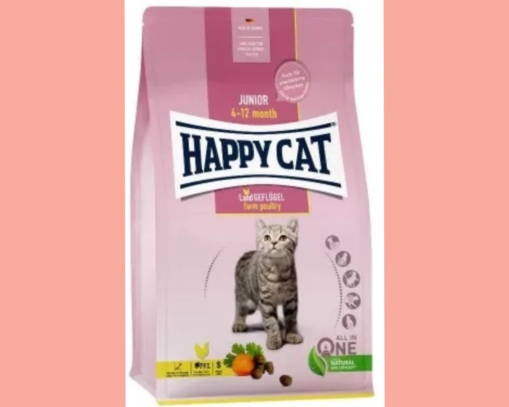 Сухой корм для котят Happy Cat Junior Land-Geflugel Вес 10 кг