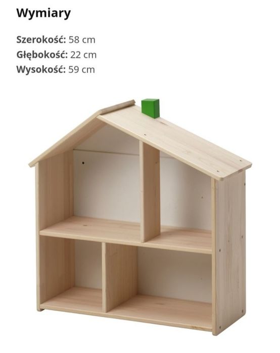 Domek półka FLISAT IKEA dla myszek lalek na książki zabawki pluszaki