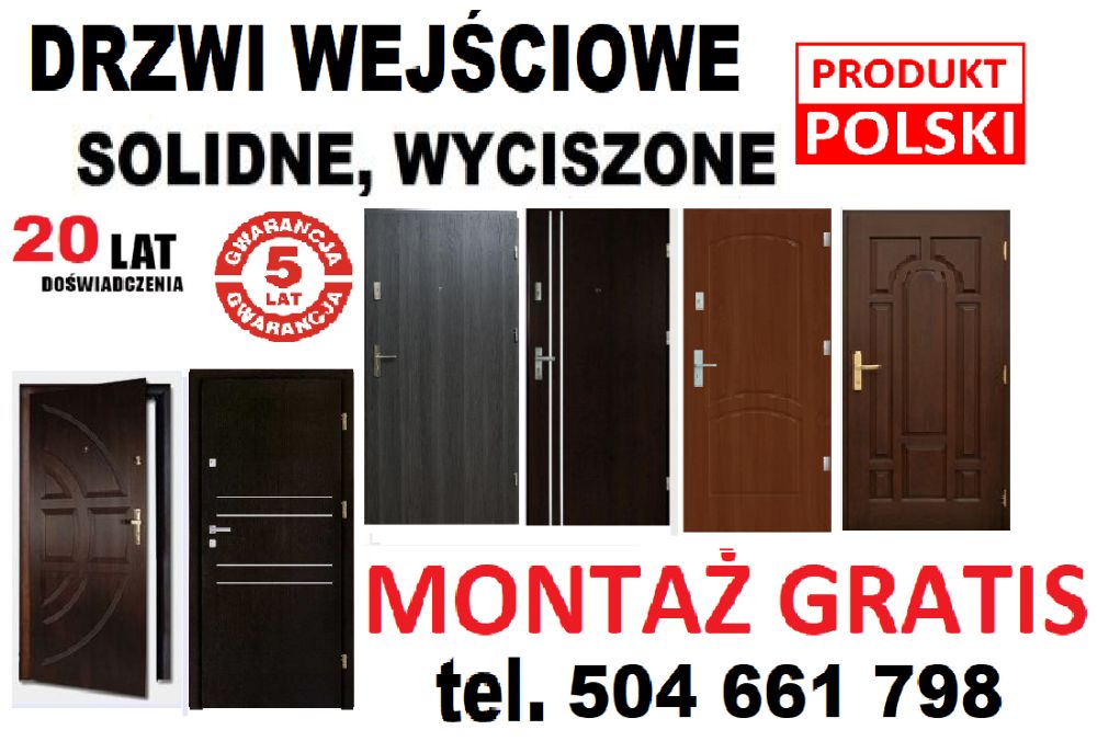 Drzwi wejściowe ZEWNĘTRZNE-wewnętrzne z montażem do mieszkania w bloku