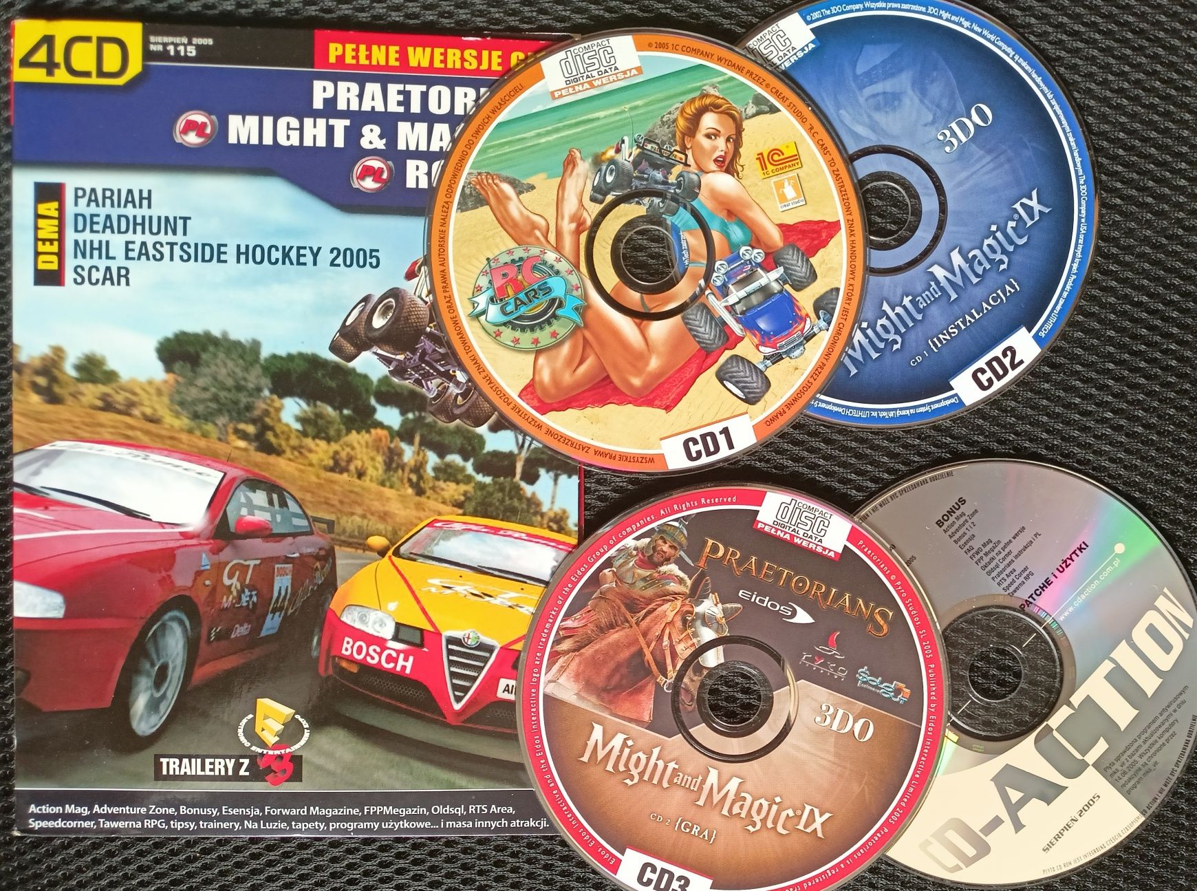 GRY CD-Action nr.115  Praetorians, Might & Magic IX, RC Cars