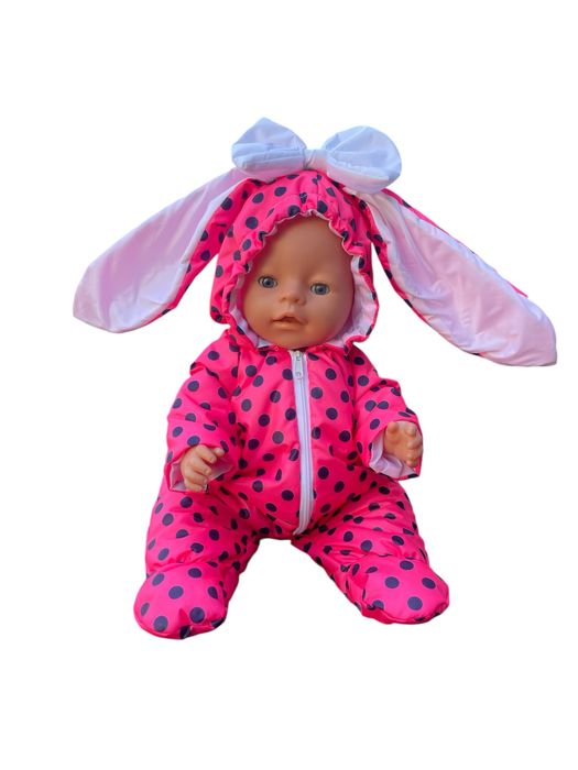 Одяг для ляльки пупса Беби Борн комбінезон зайчик кігурумі