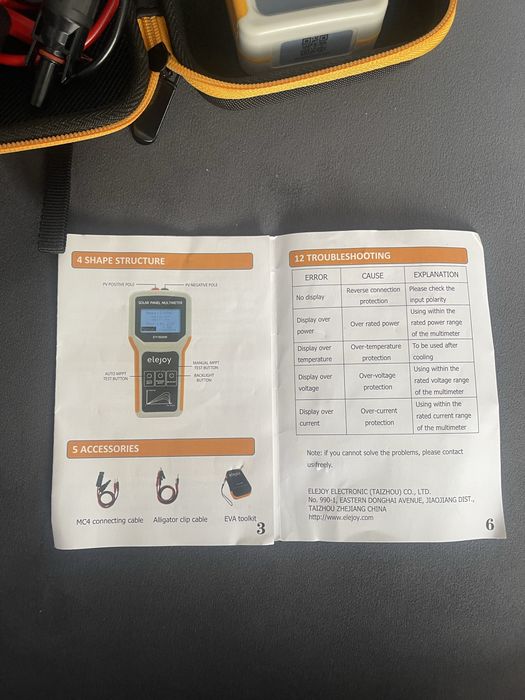 Мультиметр для солничних панелей