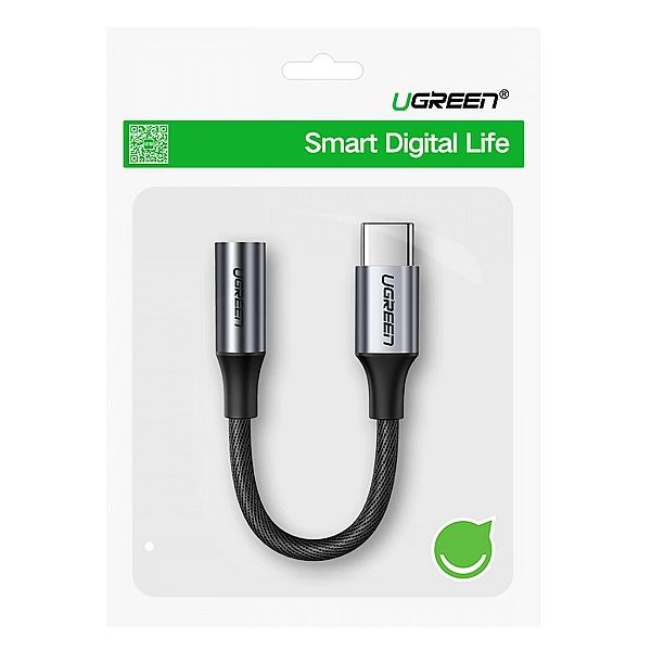 Adapter Ugreen AV161 do słuchawek mini jack 3,5 mm (żeński) / USB-C (m