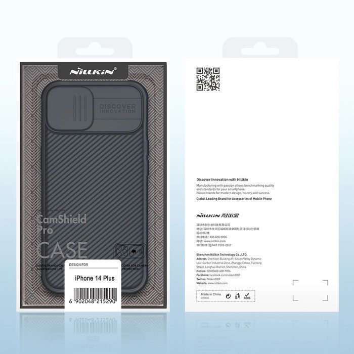 Nillkin CamShield Pro Case etui iPhone 14 Plus osłona na aparat czarny