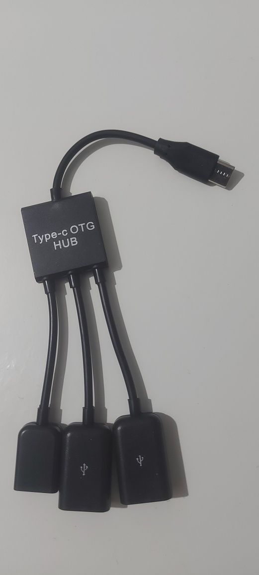 Cabo USB tipo C otg para ligar rato e teclado ao telemóvel hub type