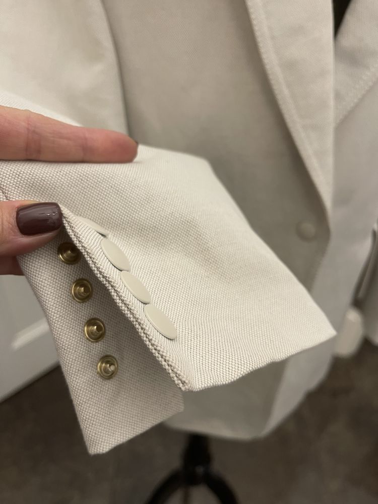 MAX MARA piękna marynarka, bawełna i len