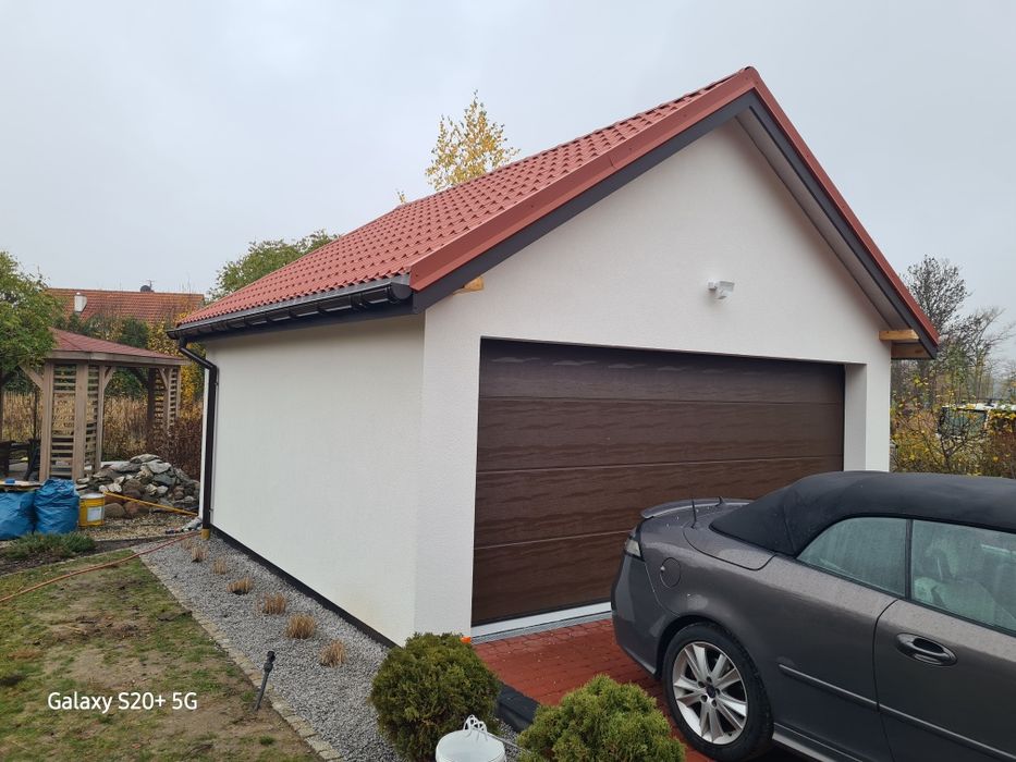 Garaż drewniany, domek drewniany letniskowy, (nie blaszak), kostka