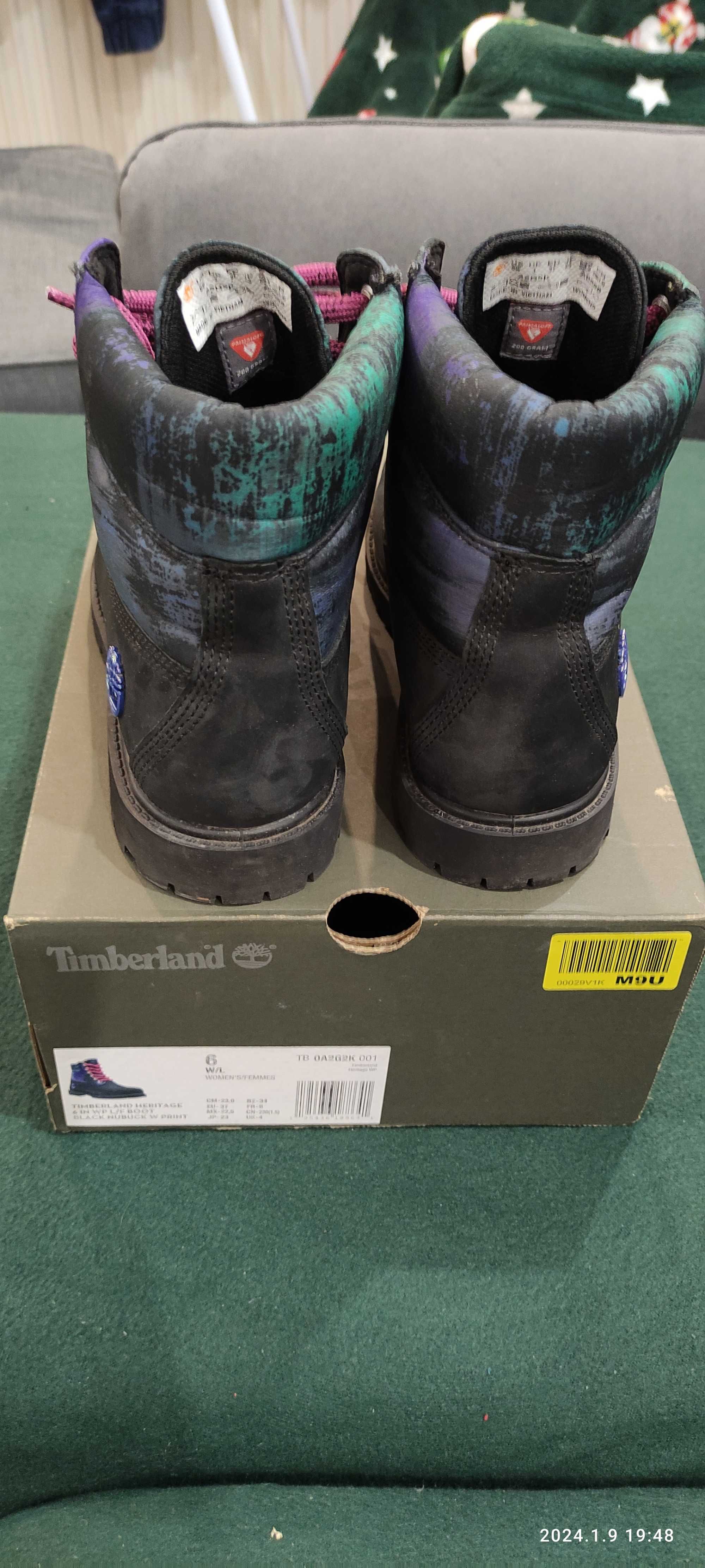 Damskie Trapery Timberland, czarne rozmiar 37 (22,5 cm wkladka)