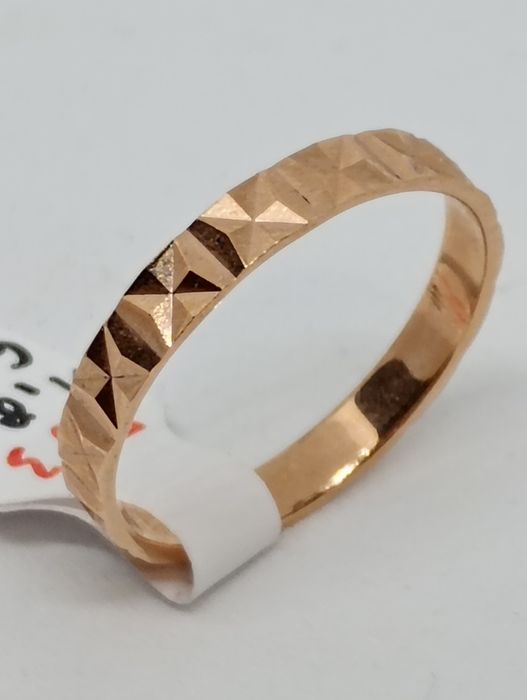 Złota obrączka z różowego złota 583 1,81g r16 Komis Madej Tarnów