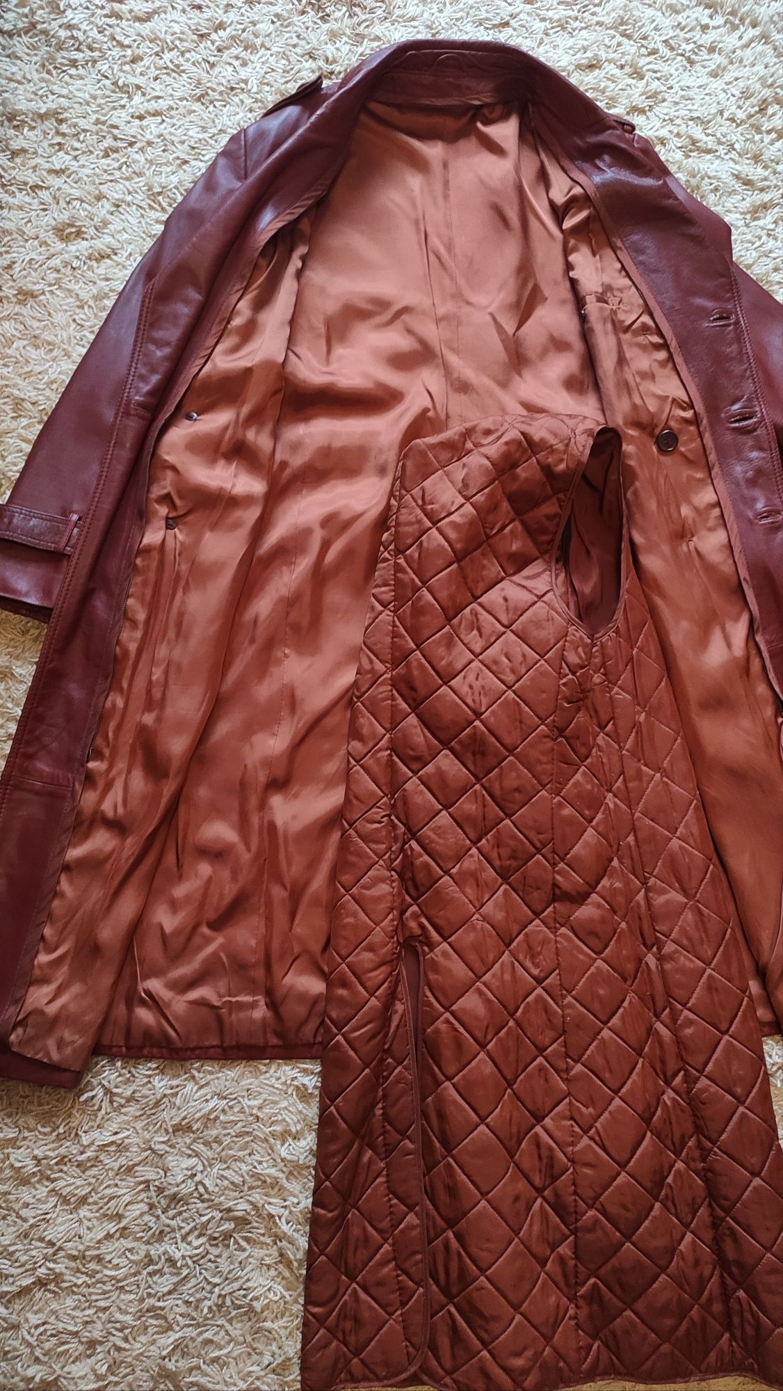Плащ мужской кожаный,пальто мужское кожаное,2XL(52-54р)