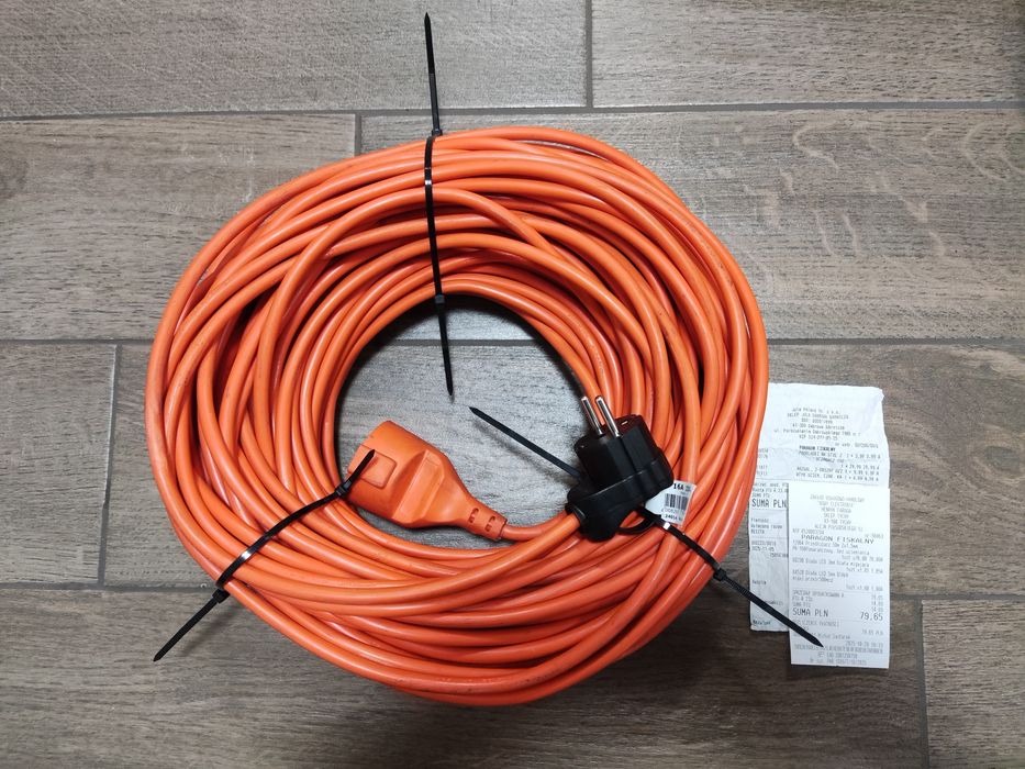 Przedłużacz budowlany ogrodowy 50m 2x1.5mm² PARAGON