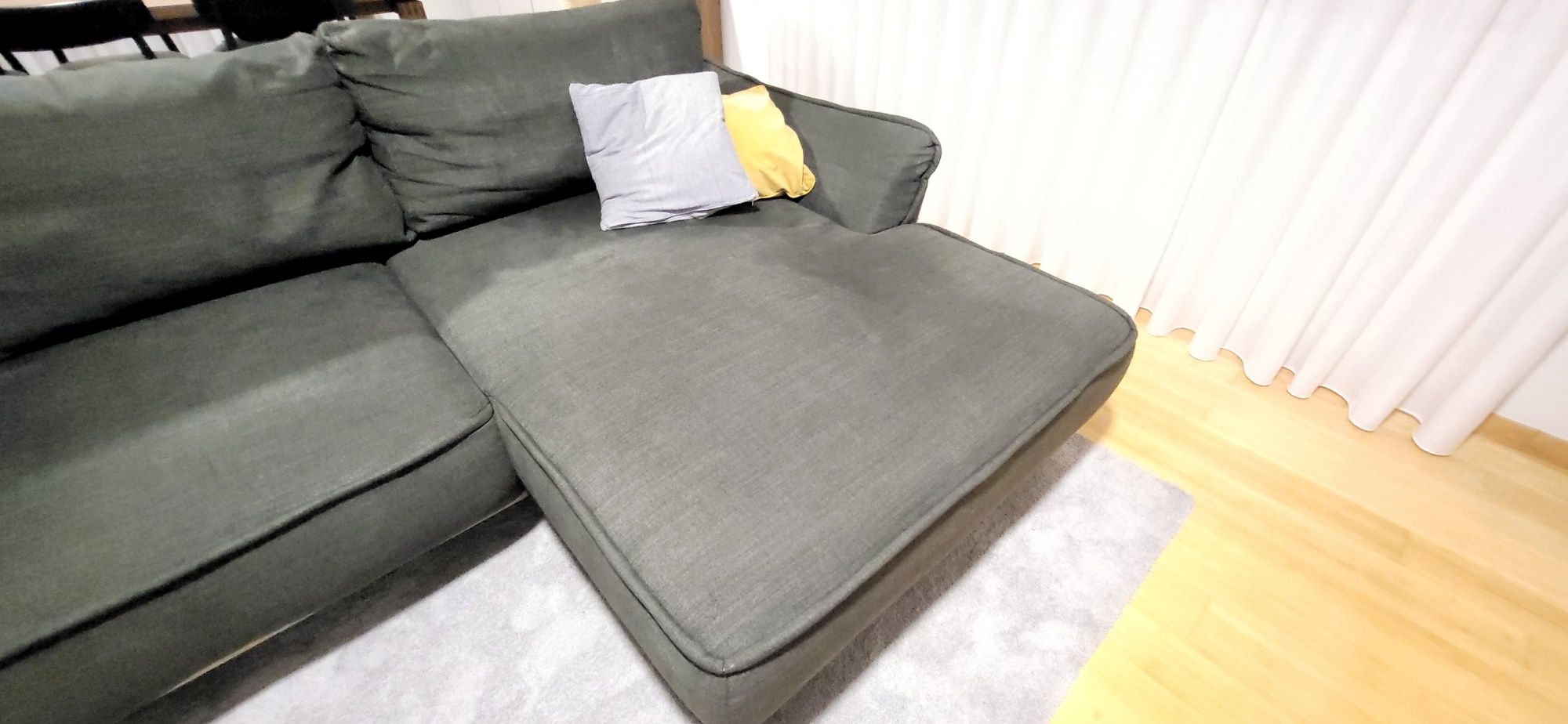 Sofa cama 3 lugares chaise long