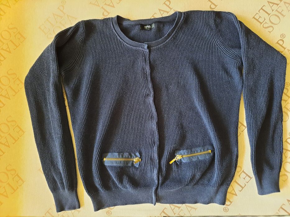 granatowy bawełniany sweter 38-40