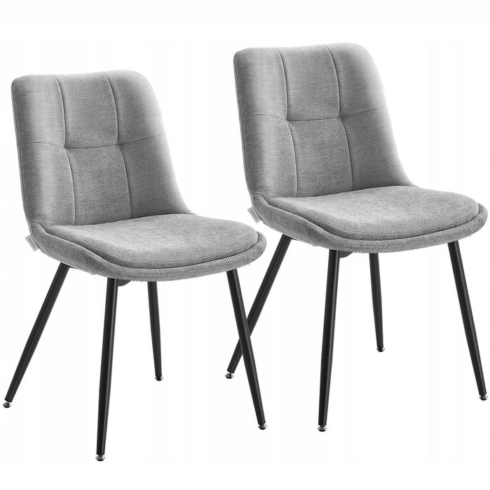 Zestaw 2 Krzeseł Do Jadalni Vasagle Szare Kdc151G01 Powystawowy