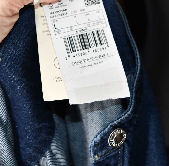 Długa sukienka jeansowa Mango L ciemny granat bawełna nowa