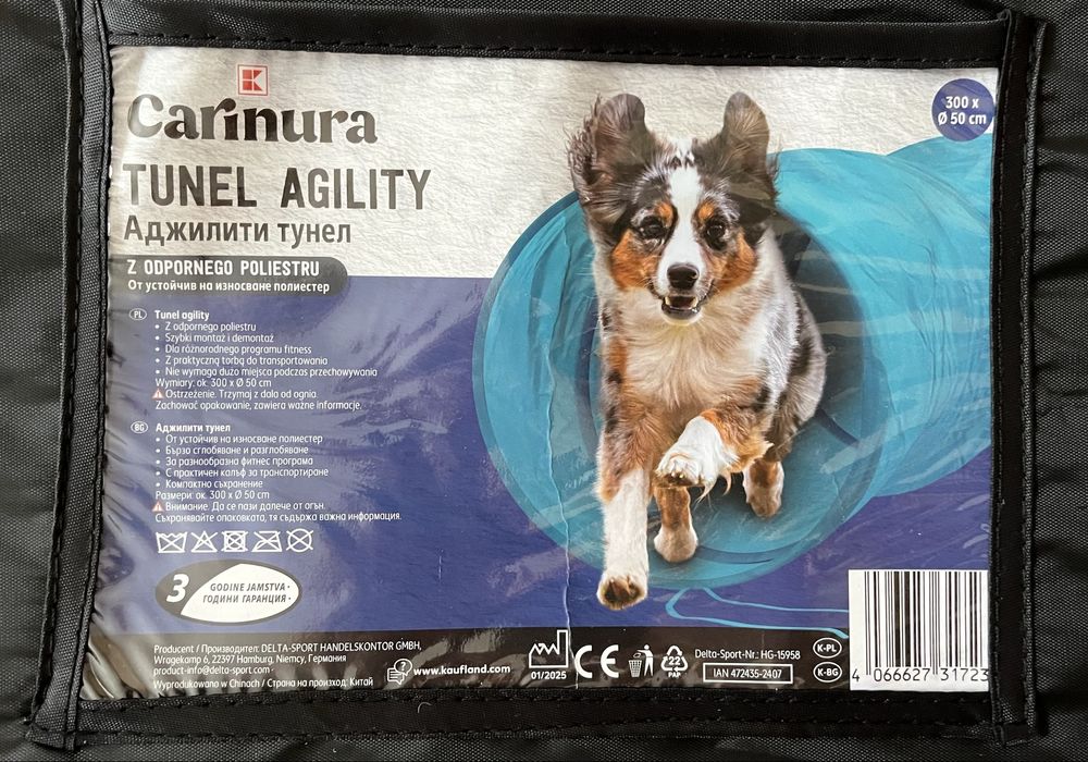 Tunel dla psa średnica 50 cm długość 3m