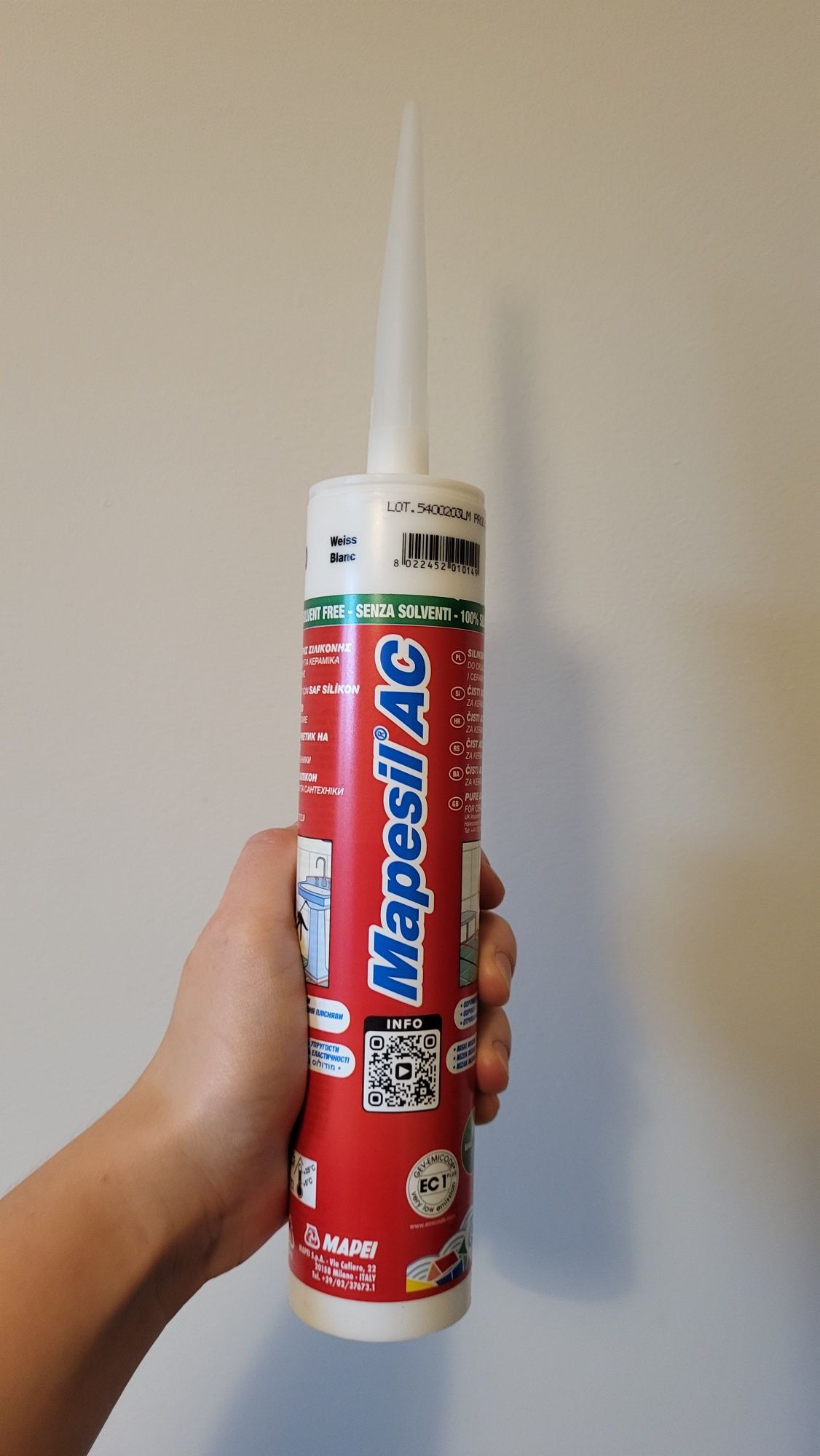 Silikon biały Mapei mapesil