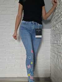 spodnie damskie jeansowe m sara XS