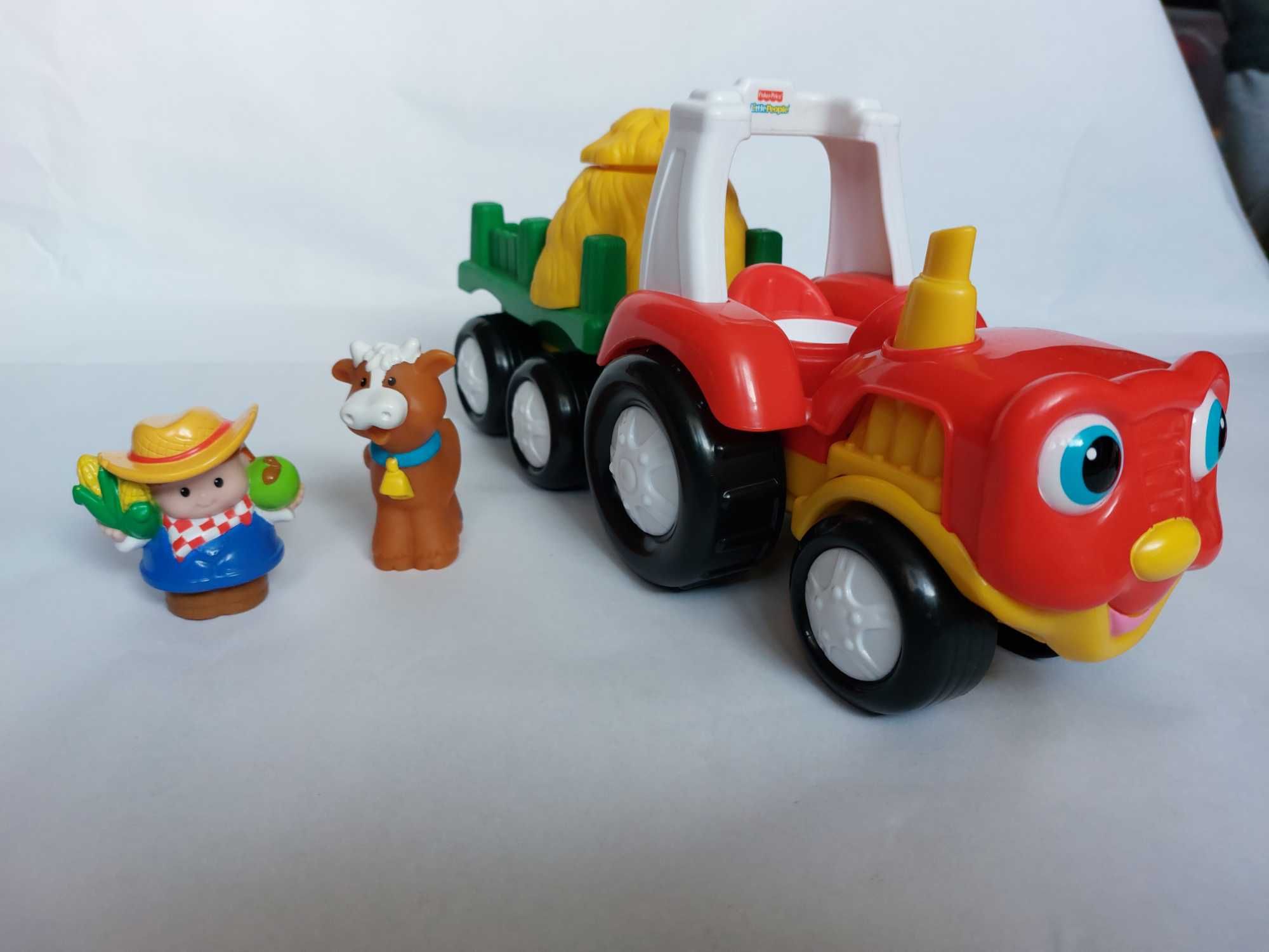 Fisher price Little People traktor z przyczepa zwierzątka farma farmer