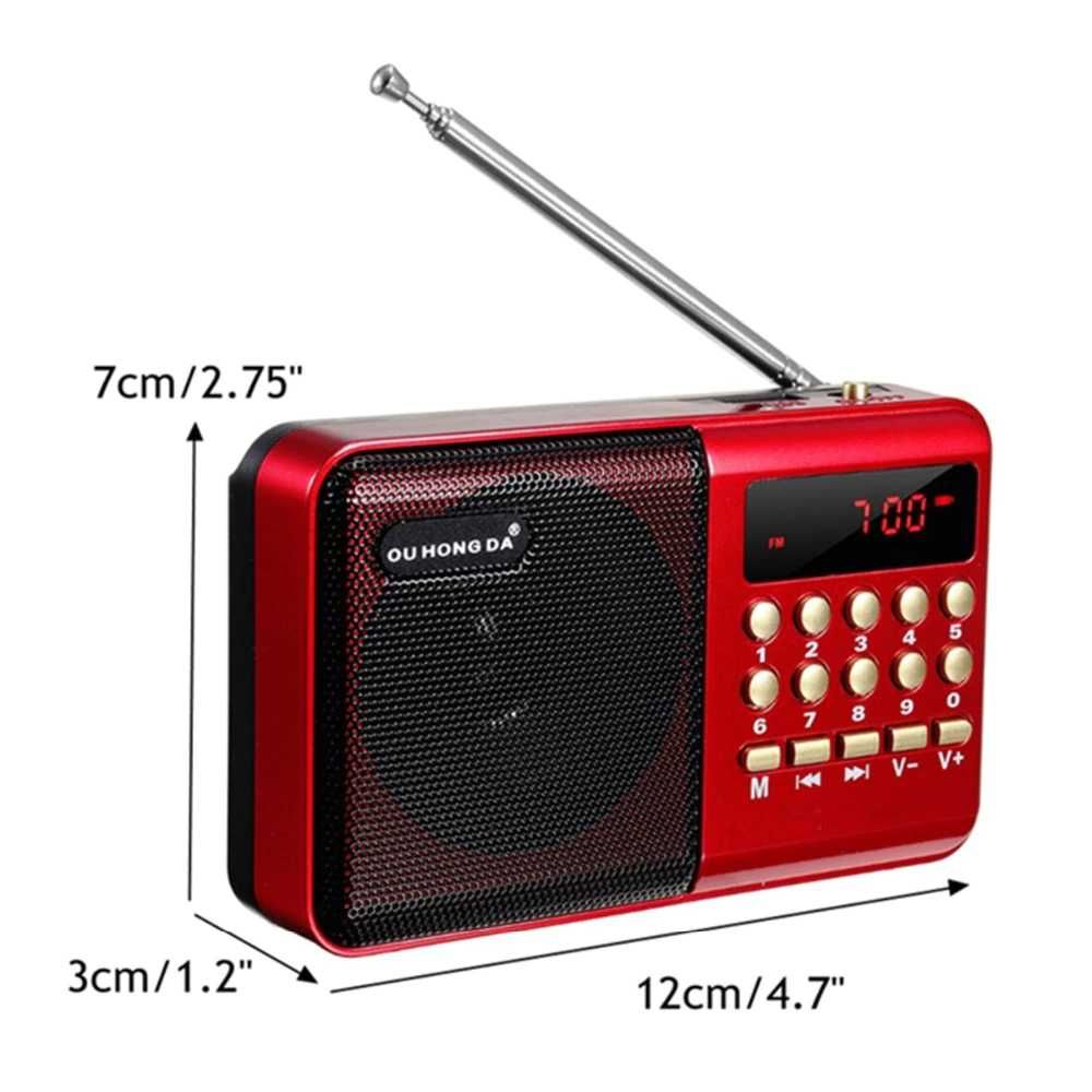 Radio NOVO FM AM leitor mp3 USB coluna portátil gravador MICROSD