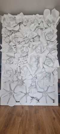 Ścianka kwiatowa papierowa