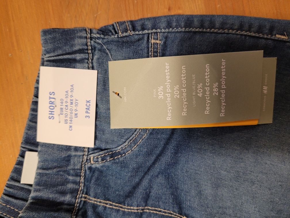 3 pack szorty H&M NOWE
