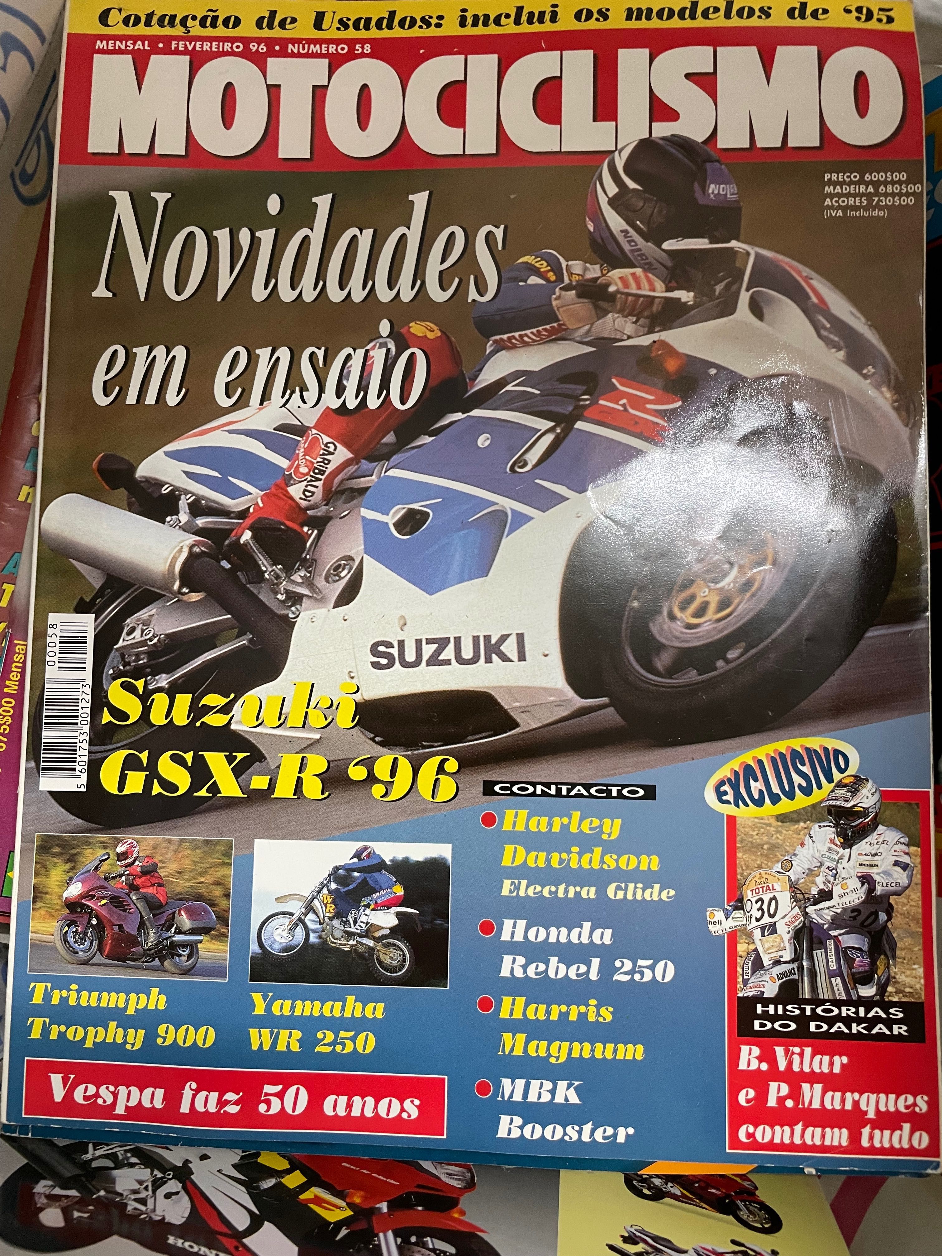 Revistas antigas motos 1995, 1996,1997, 1998