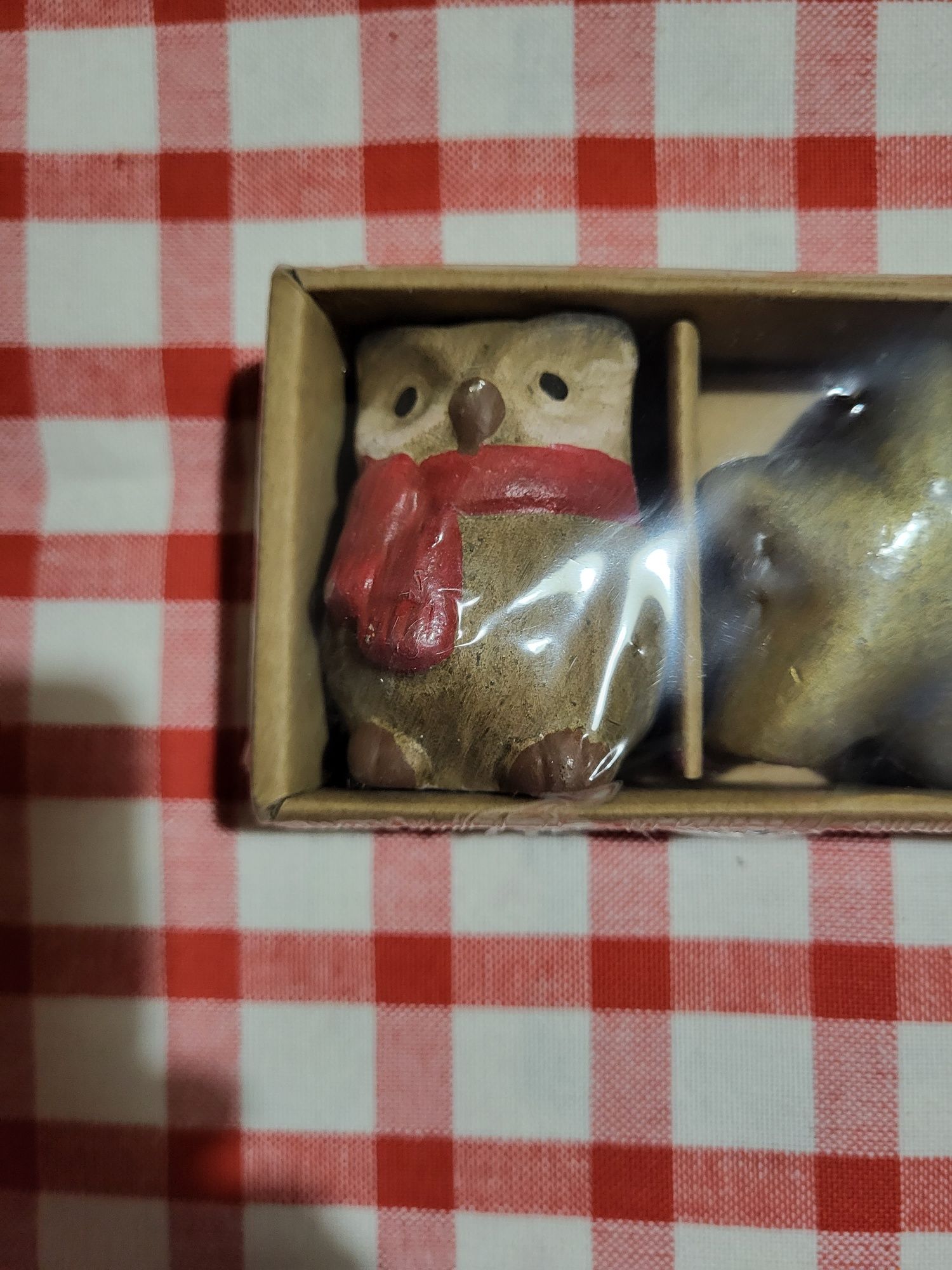 Zestaw 3 figurek ceramicznych dekoracja świąteczna