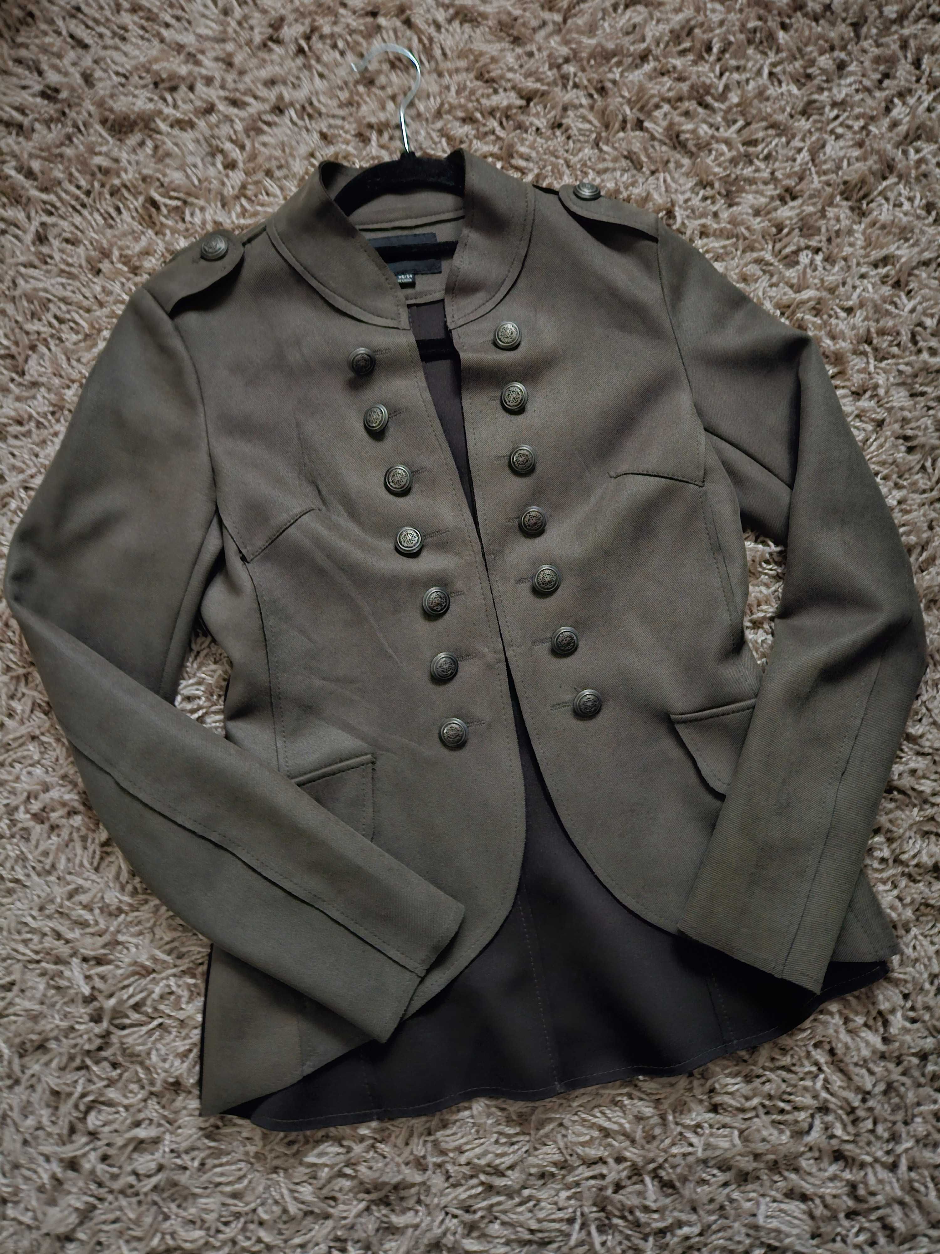 Blezer marynarka żakiet khaki xs 34