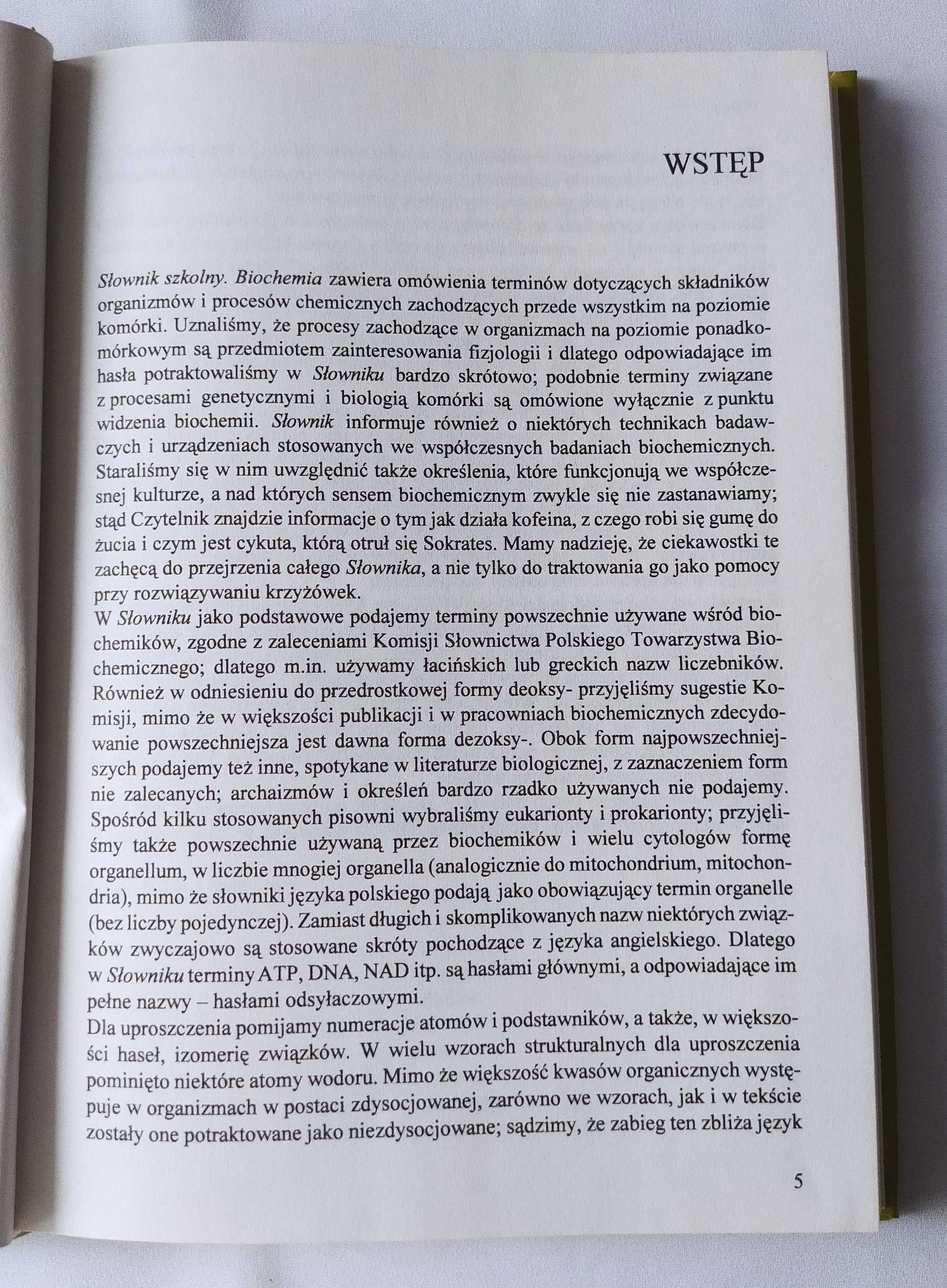 Słownik szkolny BIOCHEMIA – Jan Fronk Jakub Ząbek