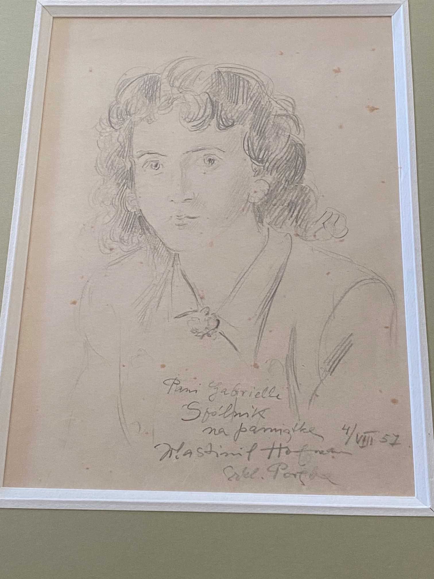 Wlastimil Hofman "Portret Gabrieli Spólnik" CERTYFIKAT AUTENTYCZNOŚCI