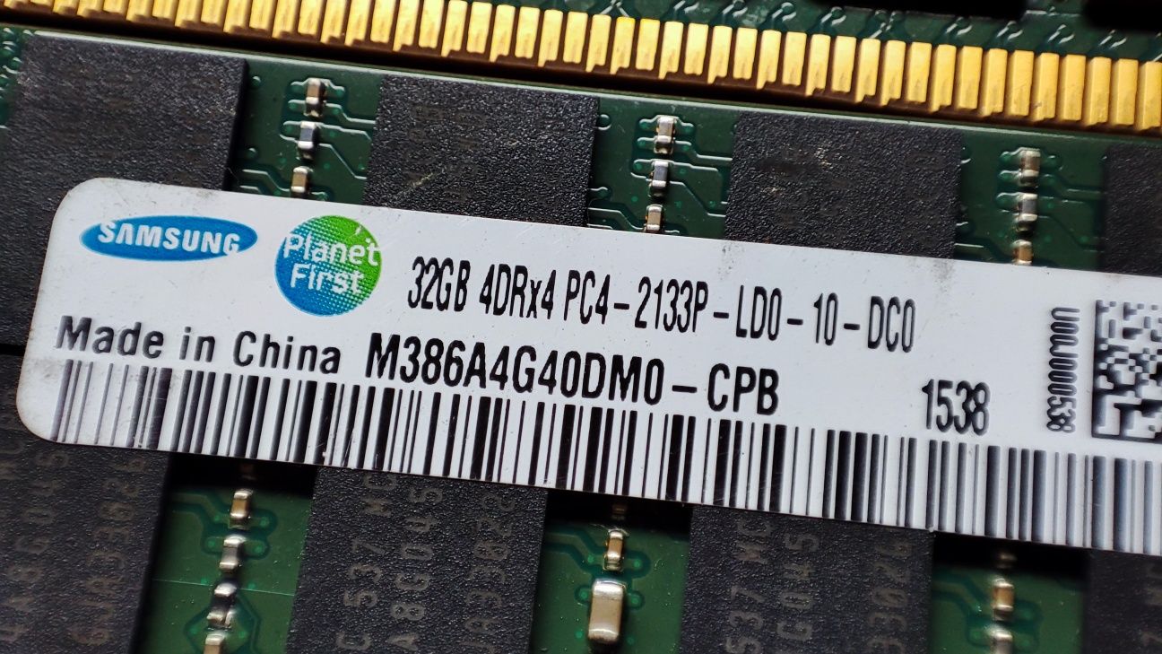 2 sztuki 32GB ddr4 M386A4G40DM0-CPB samsung, pamięć serwerowa