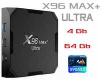 X96 MAX+ ULTRA 4гб 64Гб Android 11 тв бокс S905X4 потужна тв приставка