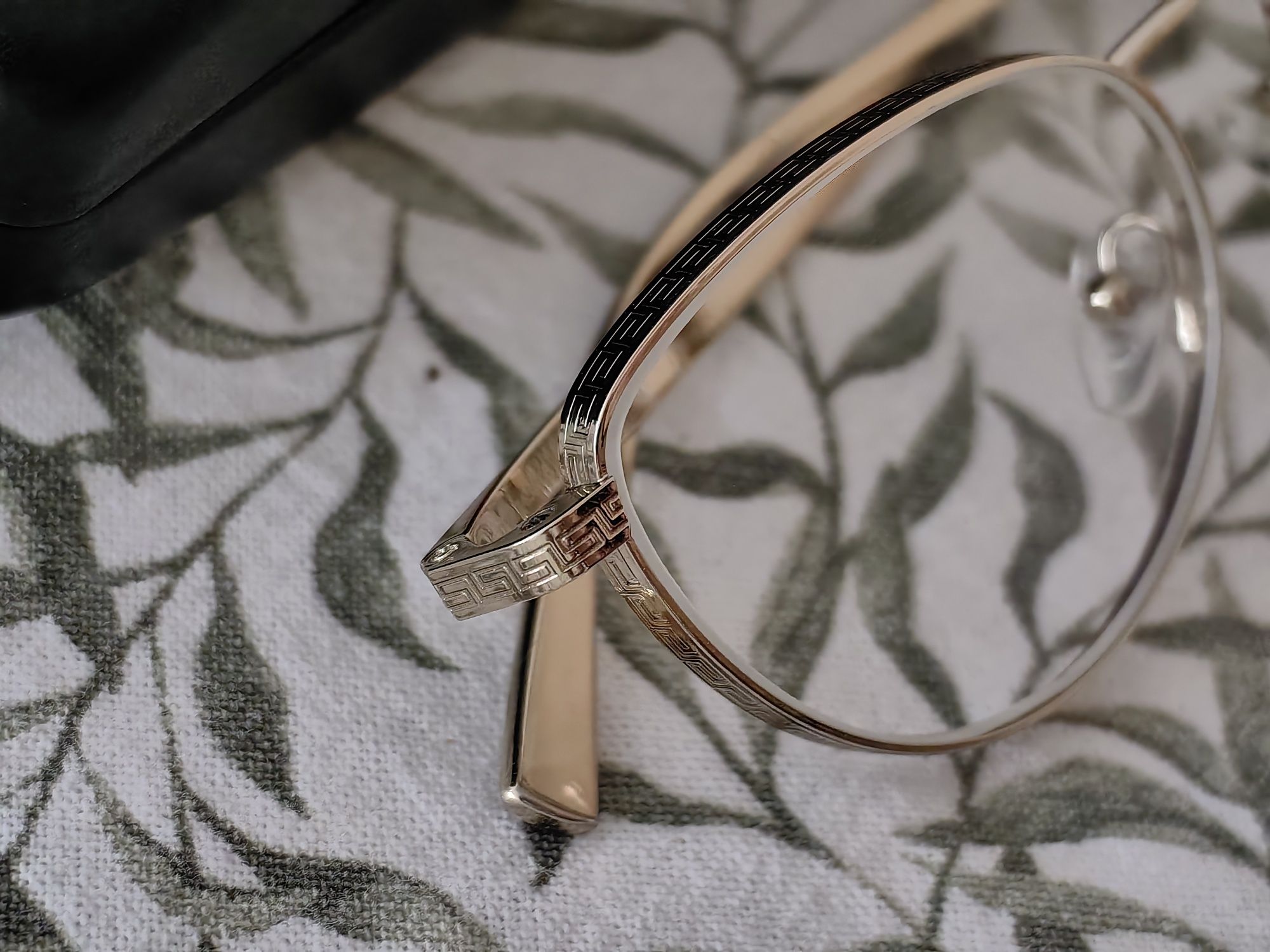 Oprawki damskie okulary złote Versace