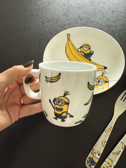 Zestaw talerzy i sztućców minions wmf