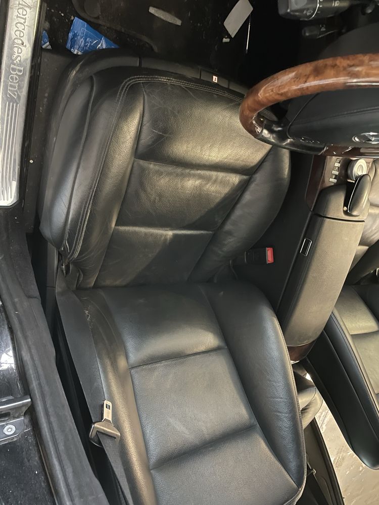 FOTELE kanapa CZARNA SKÓRA Mercedes S221 S LONG lift europa boczki wro