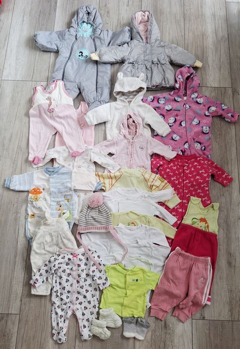 Mega paka ubranek dla dziewczynki jesień, zima 62/68