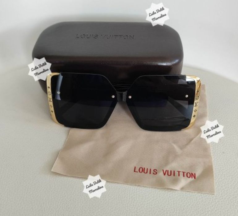 Okulary przeciwsłoneczne damskie czarne Lv Louis Vuitton UV400