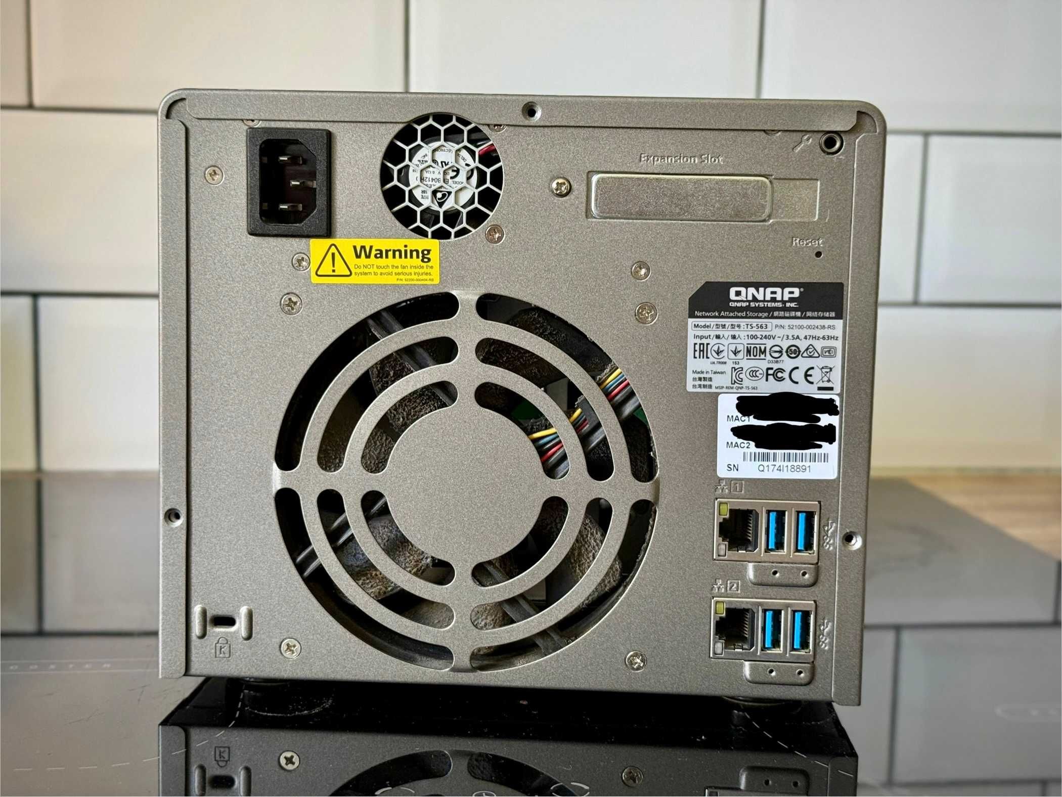QNAP TS-563, 5 zatok, 16GB RAM, TrueNas, OpenVault, HomeAssistant