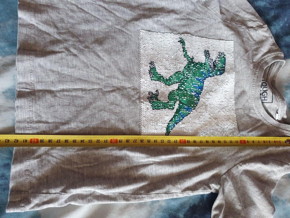 T-shirt z dinozauren C&A odwracane cekiny,  116
