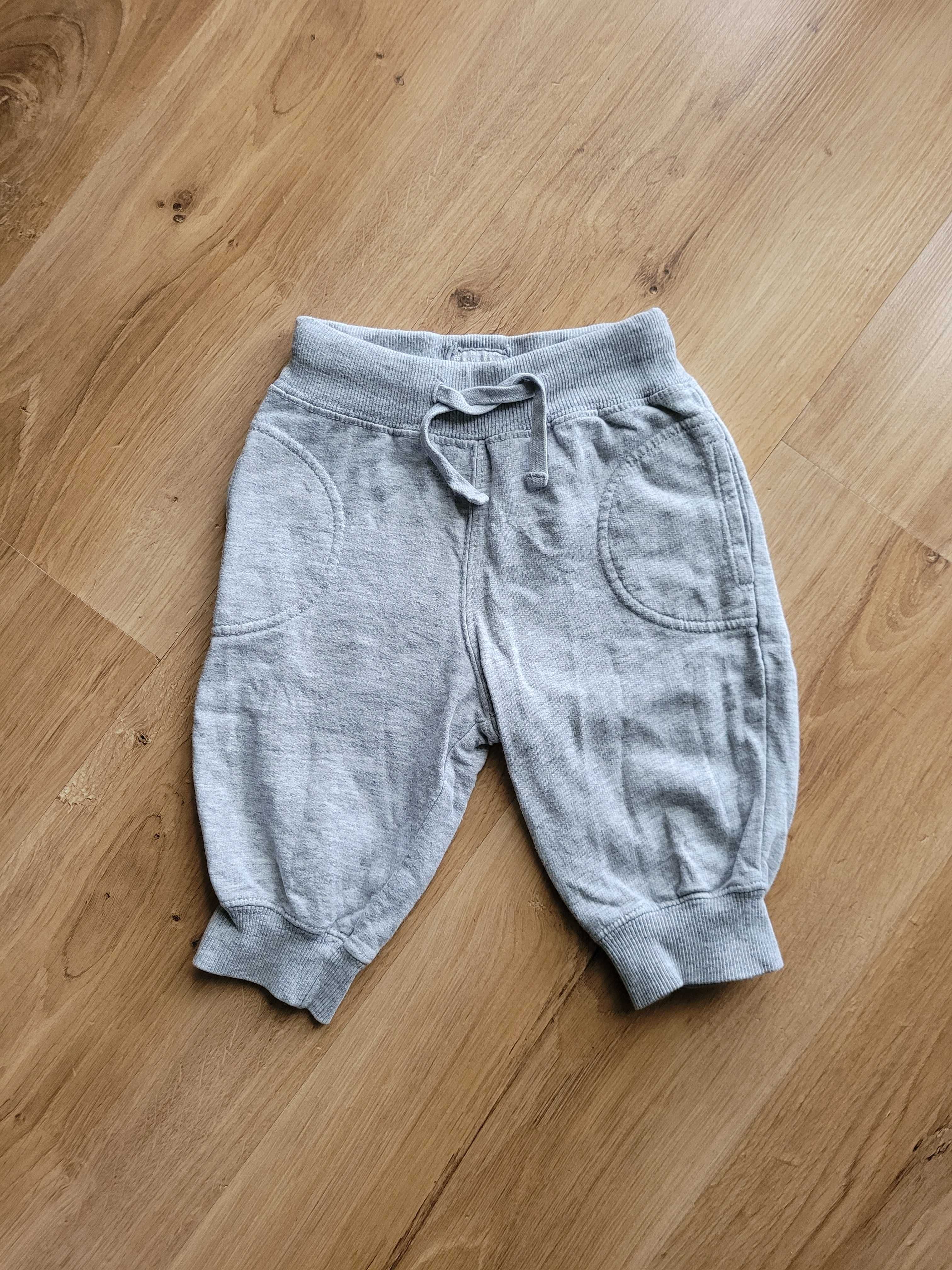 Spodnie H&M 68 4-6 szare niemowlęce długie unisex