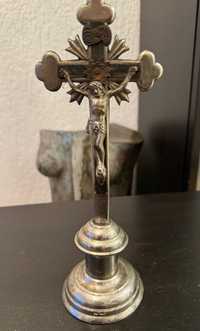 Pasyjka krucyfiks krzyż stojący vintage 24 cm
