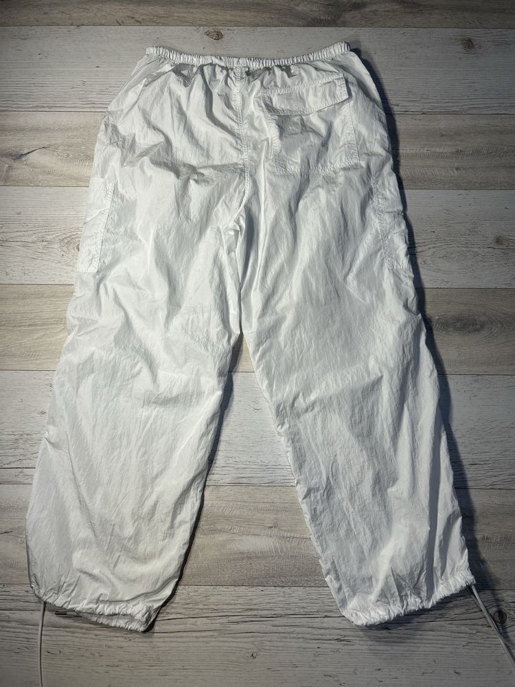 Штани H/M карго на утяжках штани трекінгові парашути карго білі нейлон