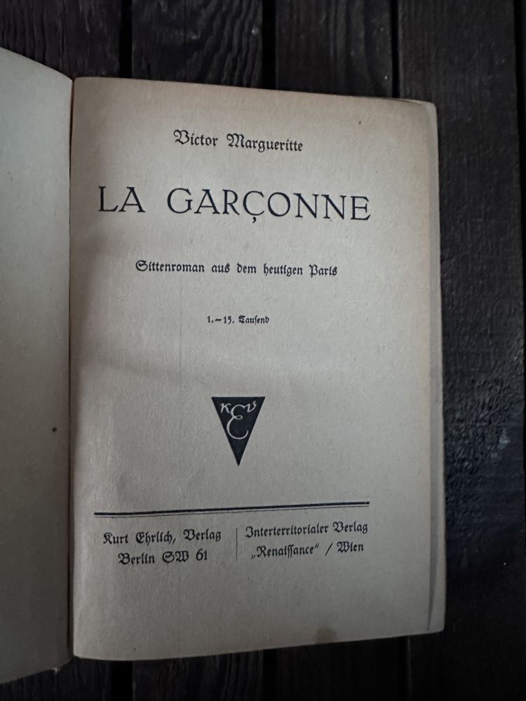 Victor Margueritte „La garconne.Sittenroman aus… Paris” (Chłopczyca)