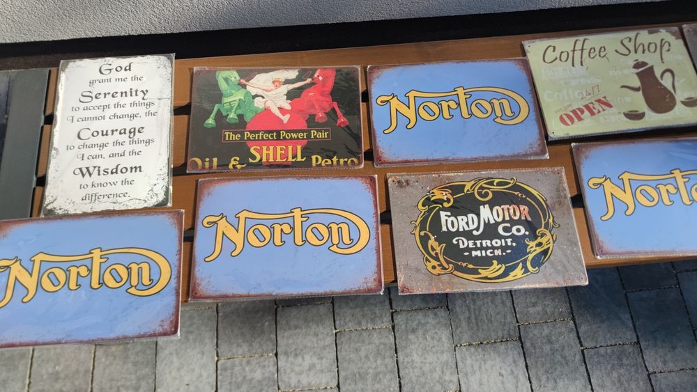 Tabliczki metalowe retro vintage pub garaż