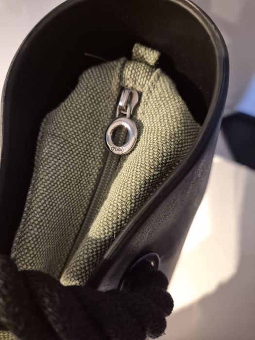 Torebka O Bag mini czarna + sznurki i organizer matcha