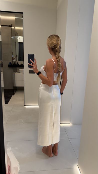 Юбка zara атласна