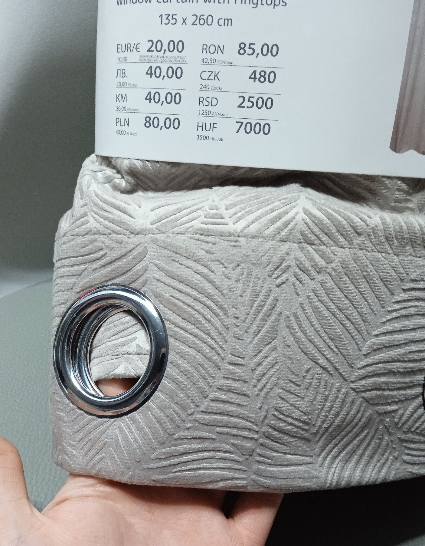 Zasłony firanki 135×260 z wzorem