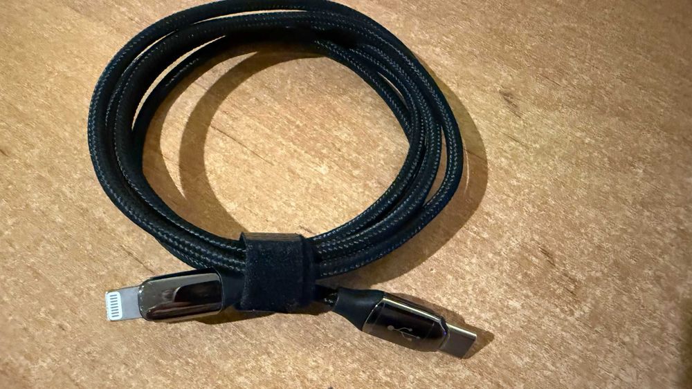 kabel Baseus BMX USB-C Lightning 120cm czarny w oplocie